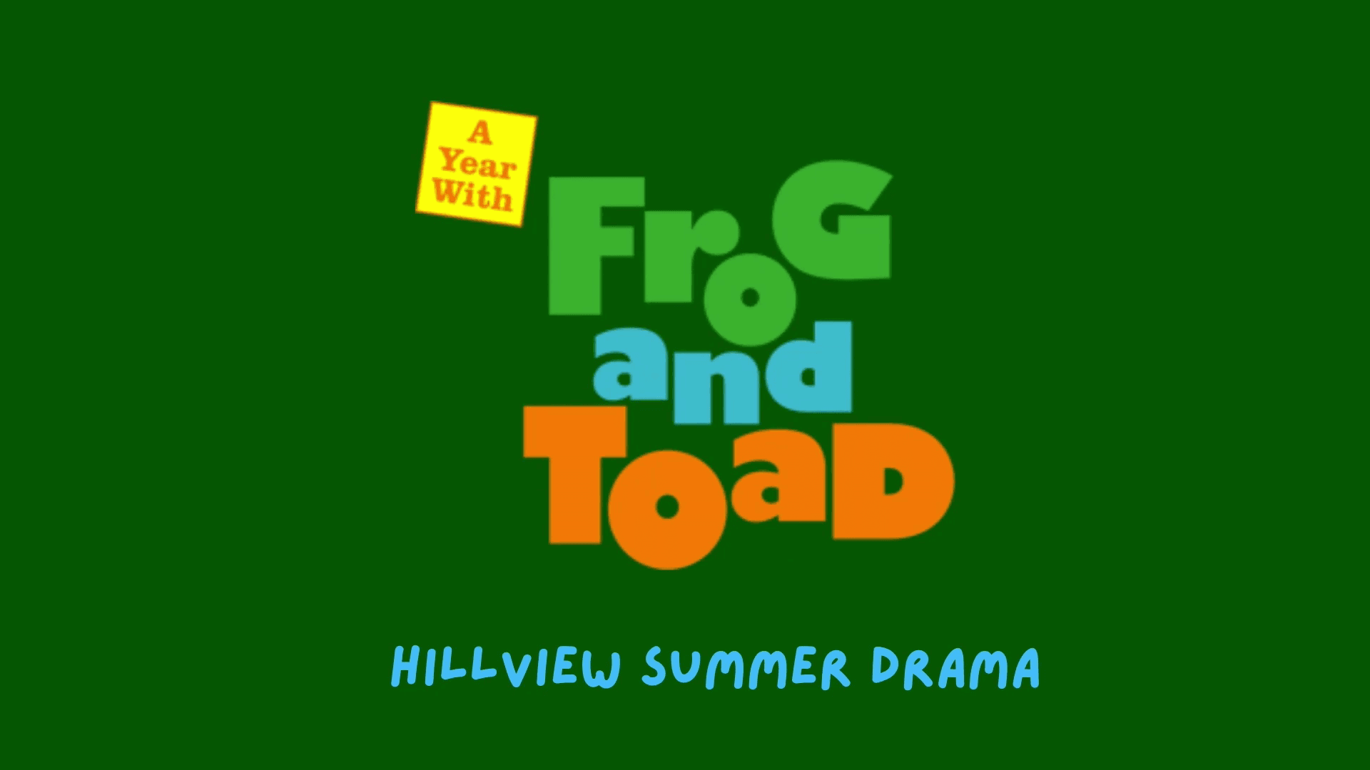 Frog and Toad KIDS! - Summer Drama 2026
